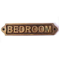 Bedroom Brass Plaques 22x5 cm