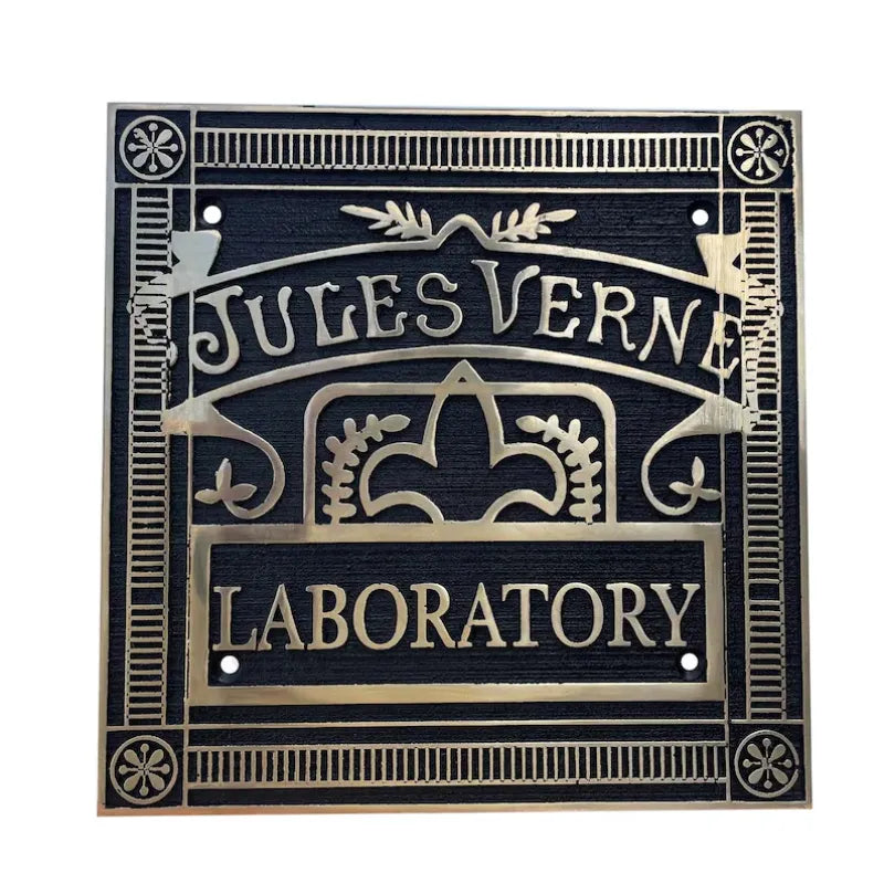 Engraved Brass Name Plaque Silver Surface