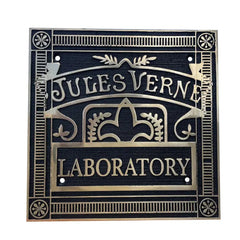 Engraved Brass Name Plaque Silver Surface