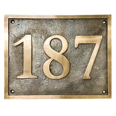 Brass number Plate with Engraving