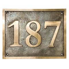 Brass House Number Plaque Plate BNP86