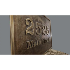 Placa de latón con número de dirección de casa BAP127