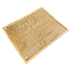 Brass Address Plaque Plate BAP18