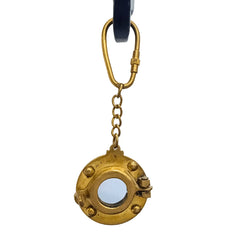 Anchor Porthole Mirror Brass Key Ring Keychain APMK19