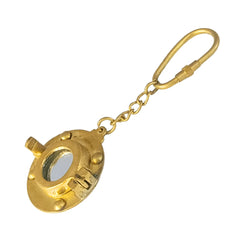 Anchor Porthole Mirror Brass Key Ring Keychain APMK19