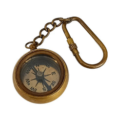 Antique London Compass Brass Key Ring Keychain ALCK20