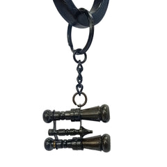 Black Binocular Brass Key Ring Keychain BBK04