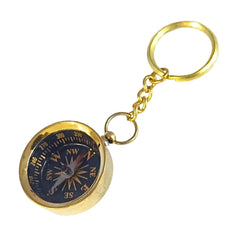 Brass Nautical Compass Key Ring BNCKR01