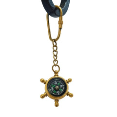 Nautical Ship Compass Brass Key Ring Keychain NSBK41