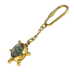 Nautical Ship Compass Brass Key Ring Keychain NSBK41