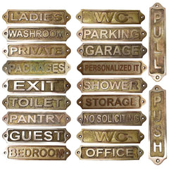 Library Brass Plaques 22x5 cm