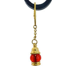 Red Lantern Color Oil Lamp Brass Key Ring Keychain RLK42
