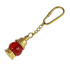 Red Lantern Color Oil Lamp Brass Key Ring Keychain RLK42