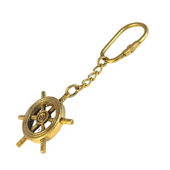 Ship Wheel Brass Key Ring Keychain SWBK13