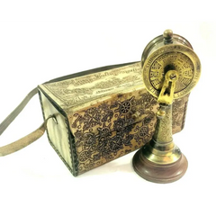Brass Telegraph with Leather Case 6 Inches BTLG17