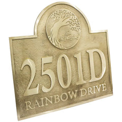brass house number plaque