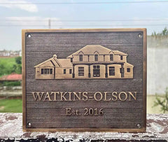 Brass Est Plaque Custom Design 2