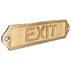 Engraved Antique Brass Exit Signboard