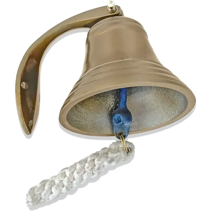 solid brass antique ship bell wall hanging
