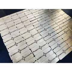 small engraved brass plate