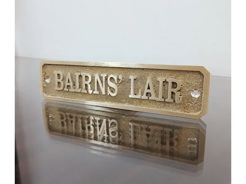Engraved Brass Door Plaque – Custom Size and Layout by PorthoMall
