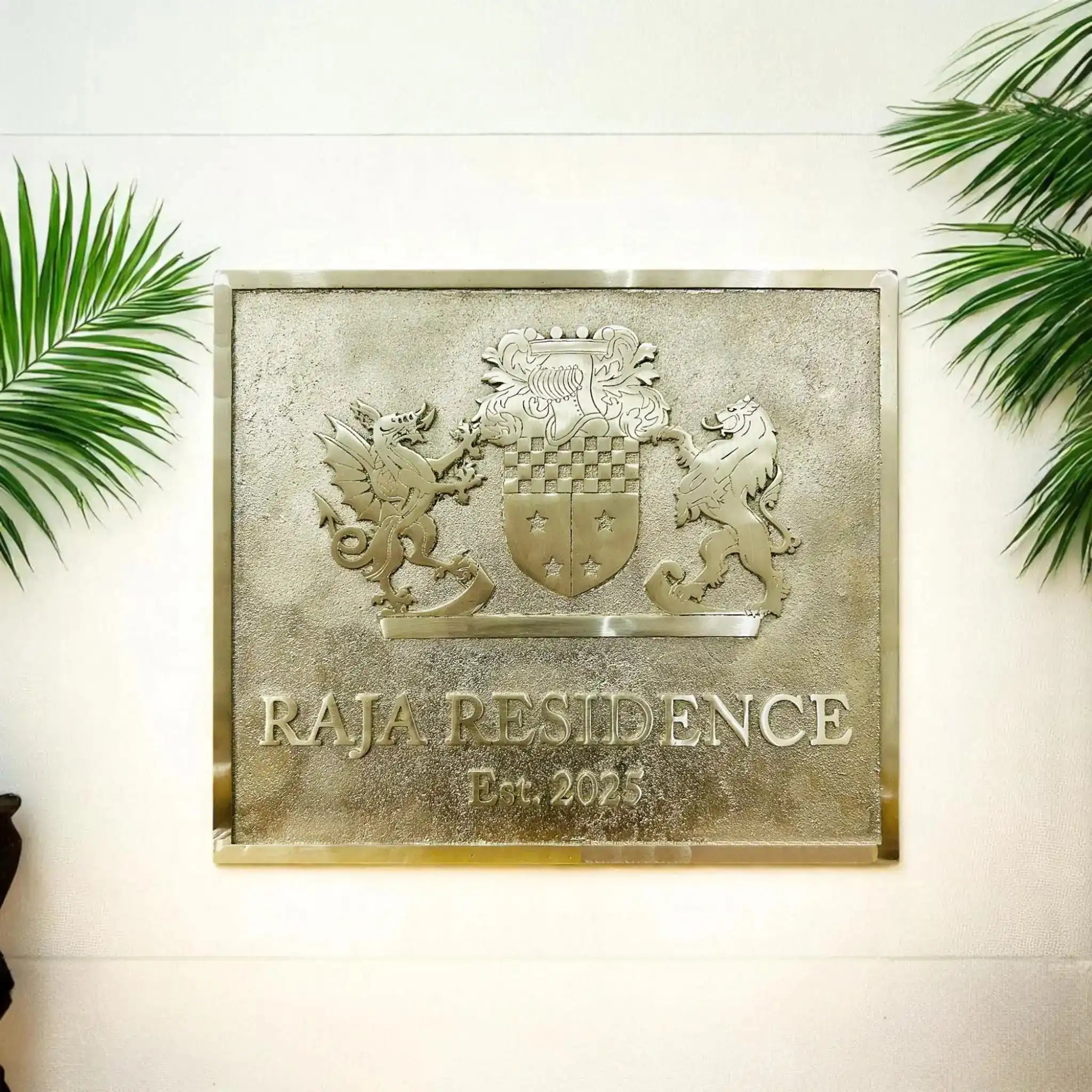 Custom logo brass address sign |
Personalized brass plaque for home address