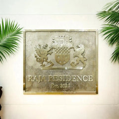 Custom logo brass address sign |
Personalized brass plaque for home address