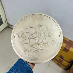 Brass plaque for doorway, Custom brass door sign