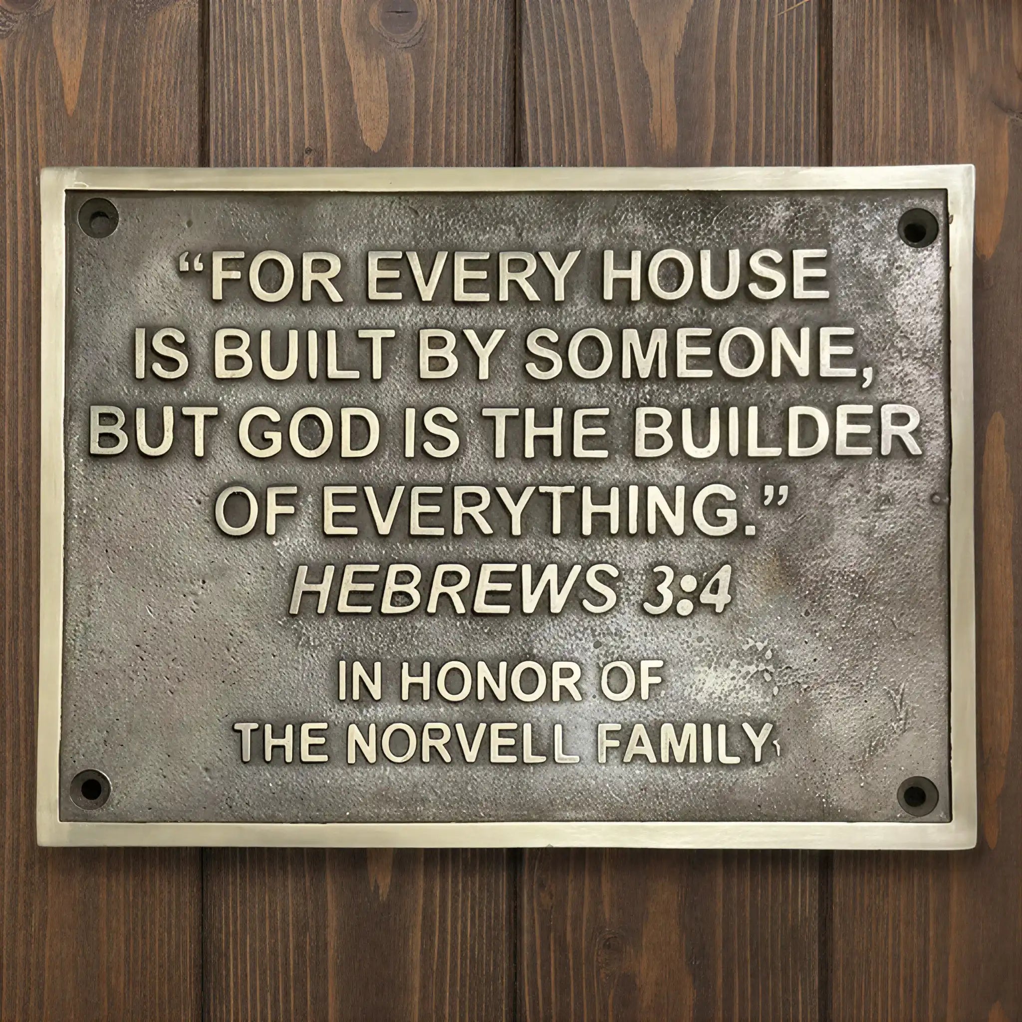 bronze finish address plaque solid brass