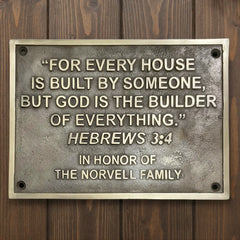 bronze finish address plaque solid brass