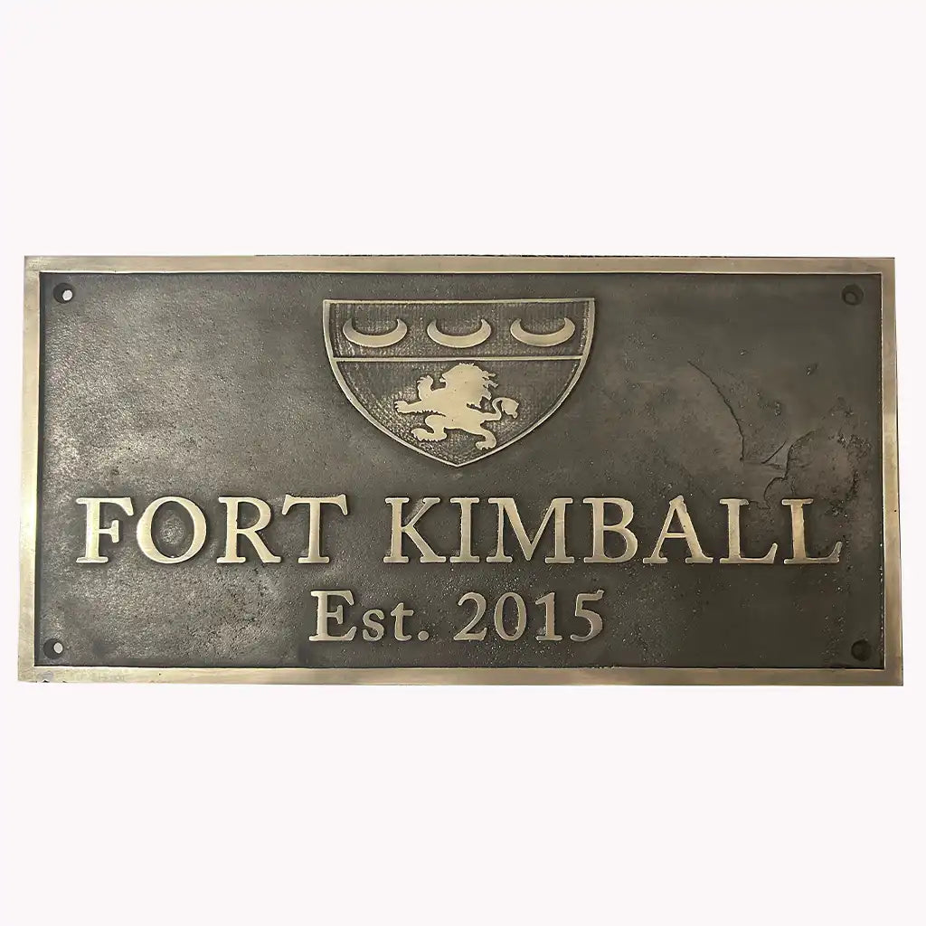 Custom bronze plaque signage | Bronze house address sign