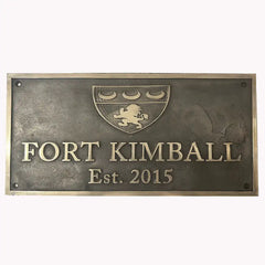 Custom bronze plaque signage | Bronze house address sign