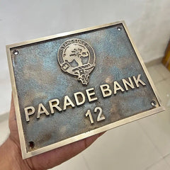 Custom Bronze Address Plaque | Bronze Plaque with logo