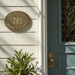 Placa de placa de latón de forma ovalada personalizada OSBP69