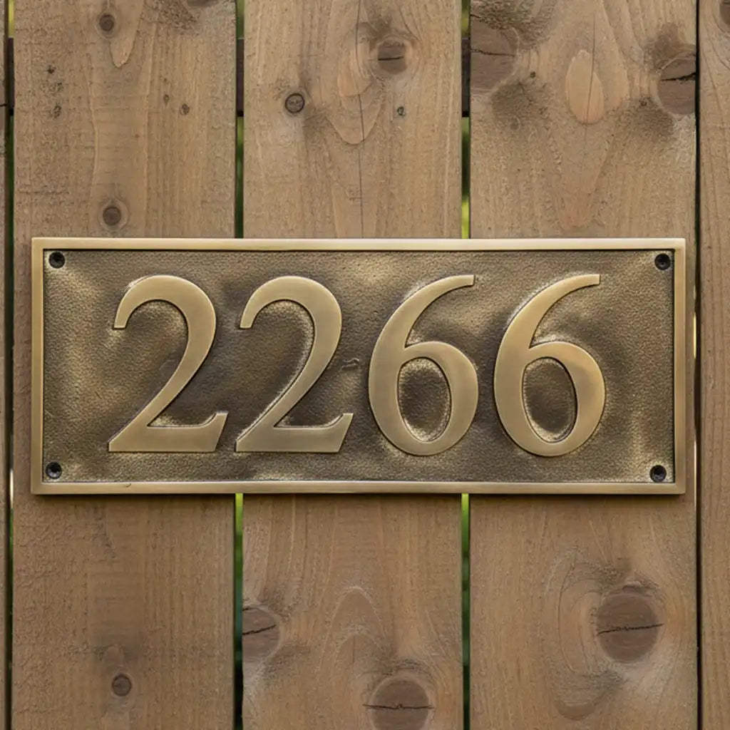 Bronze house number plaque |
Oil-rubbed bronze house number sign