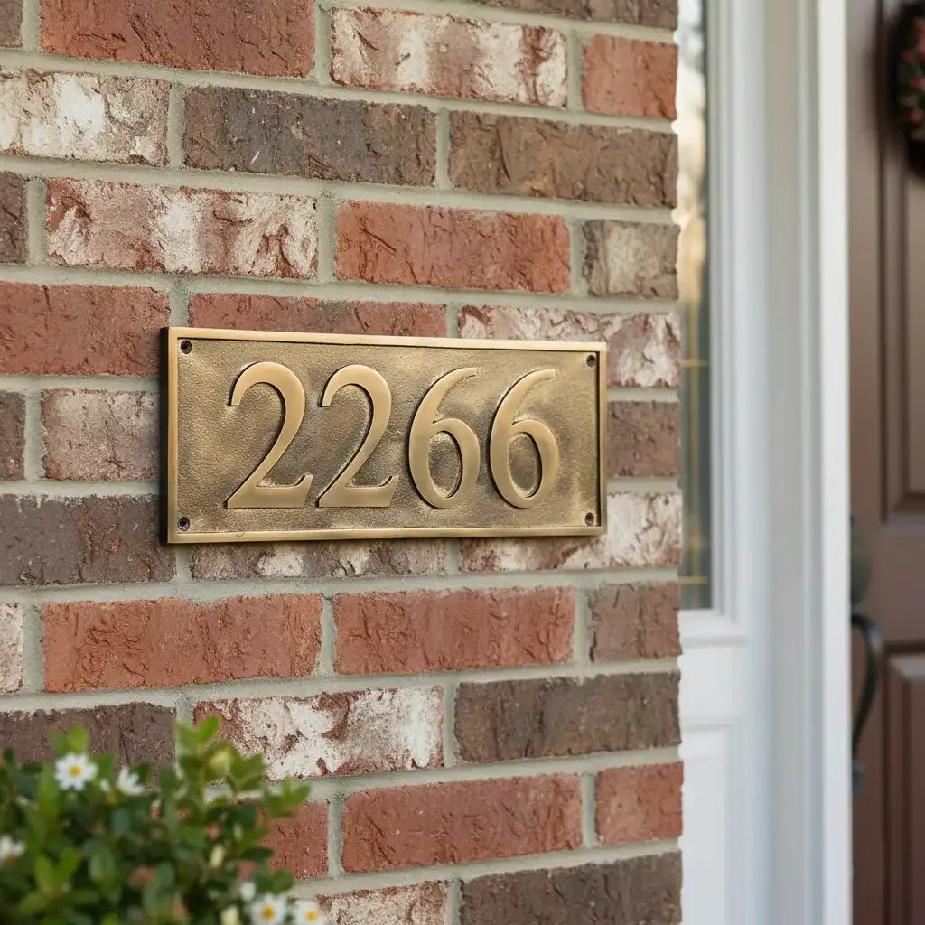 Antique bronze number plaque |
Outdoor bronze address number plaque