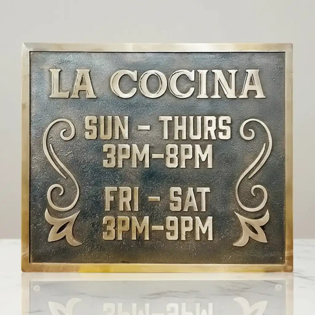 personalized bronze plaque,
custom bronze address plaque