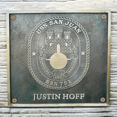 Remembrance bronze plaque, bronze address sign for exterior