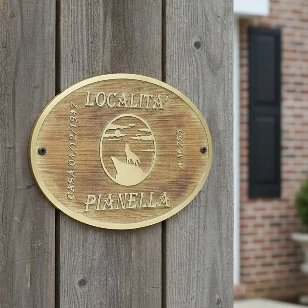 Custom bronze plaque sign |
 Architectural bronze sign