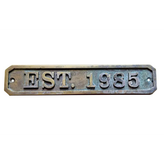 Cast Brass Address Plaque in Patina Finish