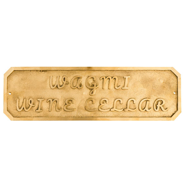 Cast Brass Door Nameplate – Engraved Family Name Sign