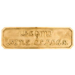Cast Brass Door Nameplate – Engraved Family Name Sign