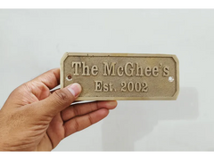 Cast Brass Door Plaques | Custom Address & Name Plates