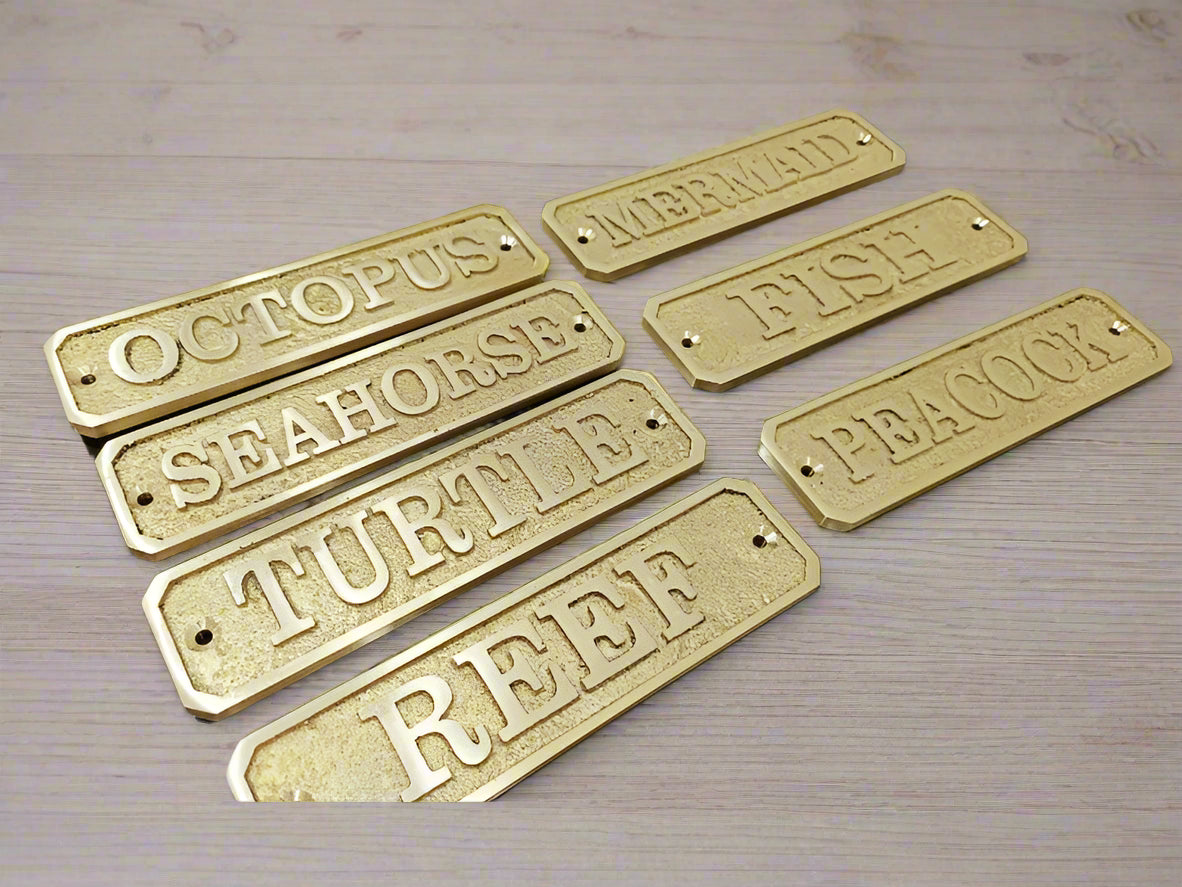 Engraved Brass Door Plaque – Custom Logo and Text Design