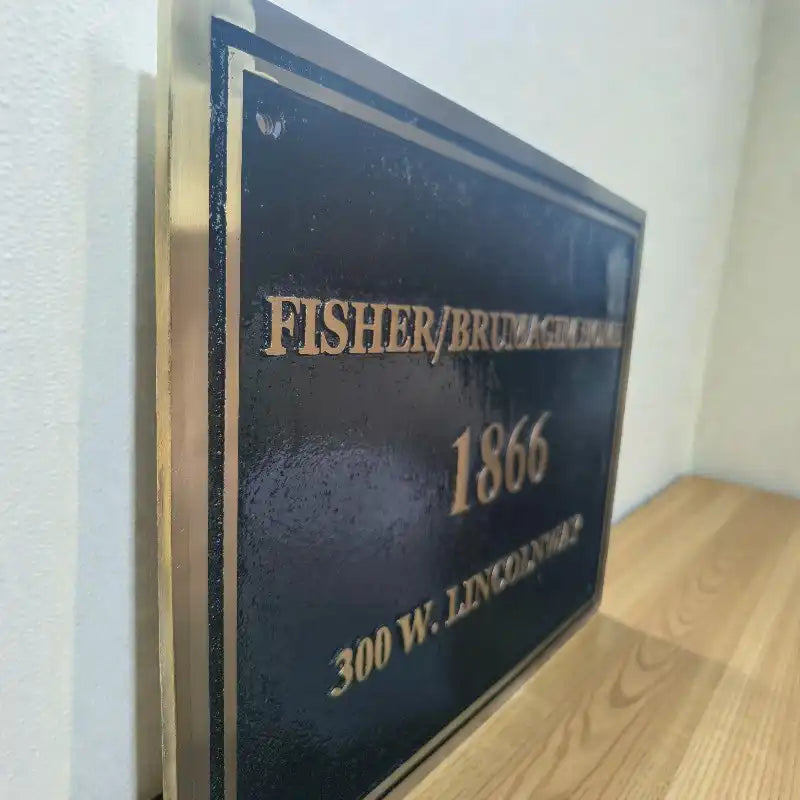 Cast brass plaques, Historic Places Plaque