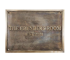 Brass Plaque: Private Property - No Trespassing BP013