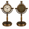 Front and engraved back desk clock