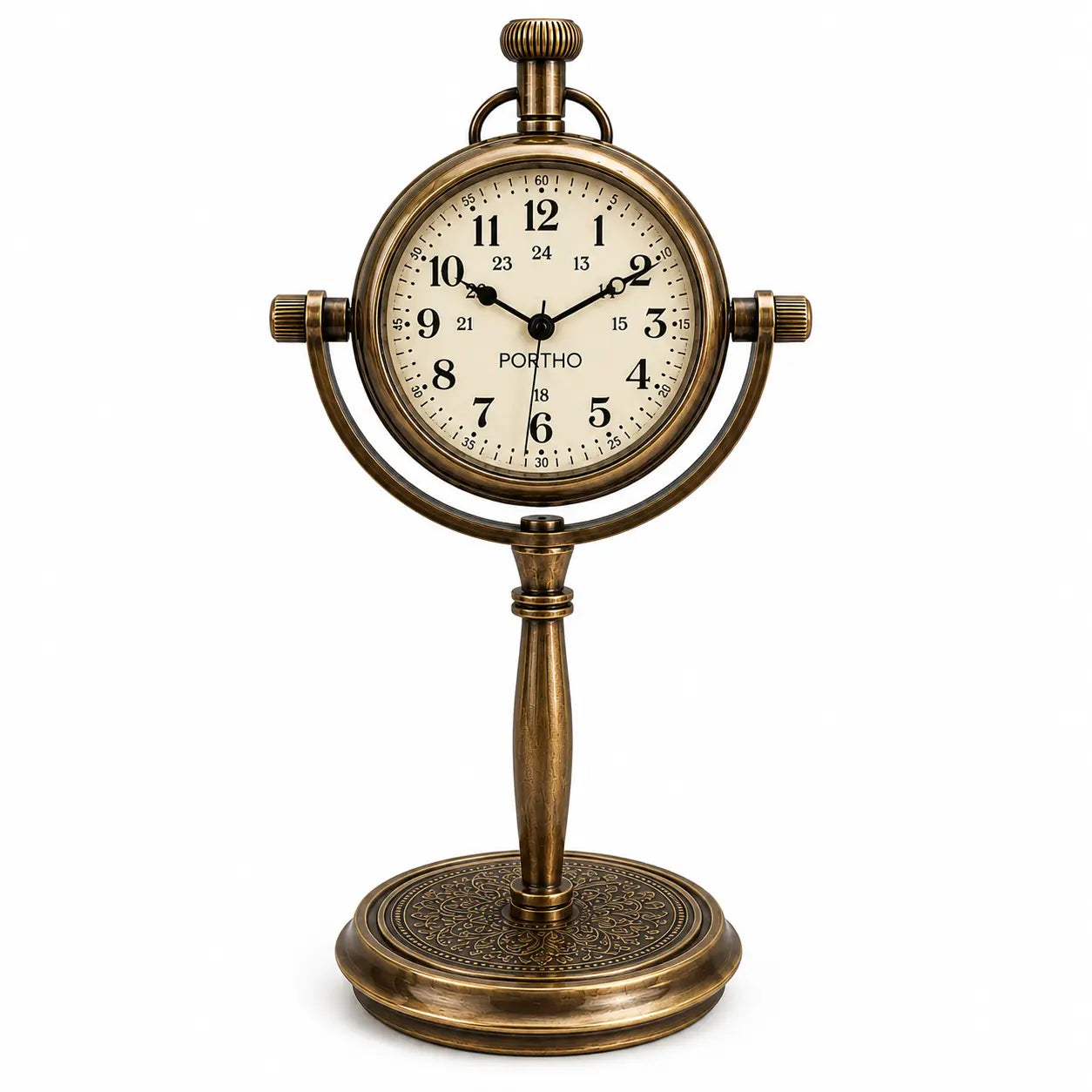 Engraved Antique Table Desk Clock For Gift ACP07