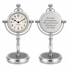 Horloge de bureau en laiton gravé ACP060