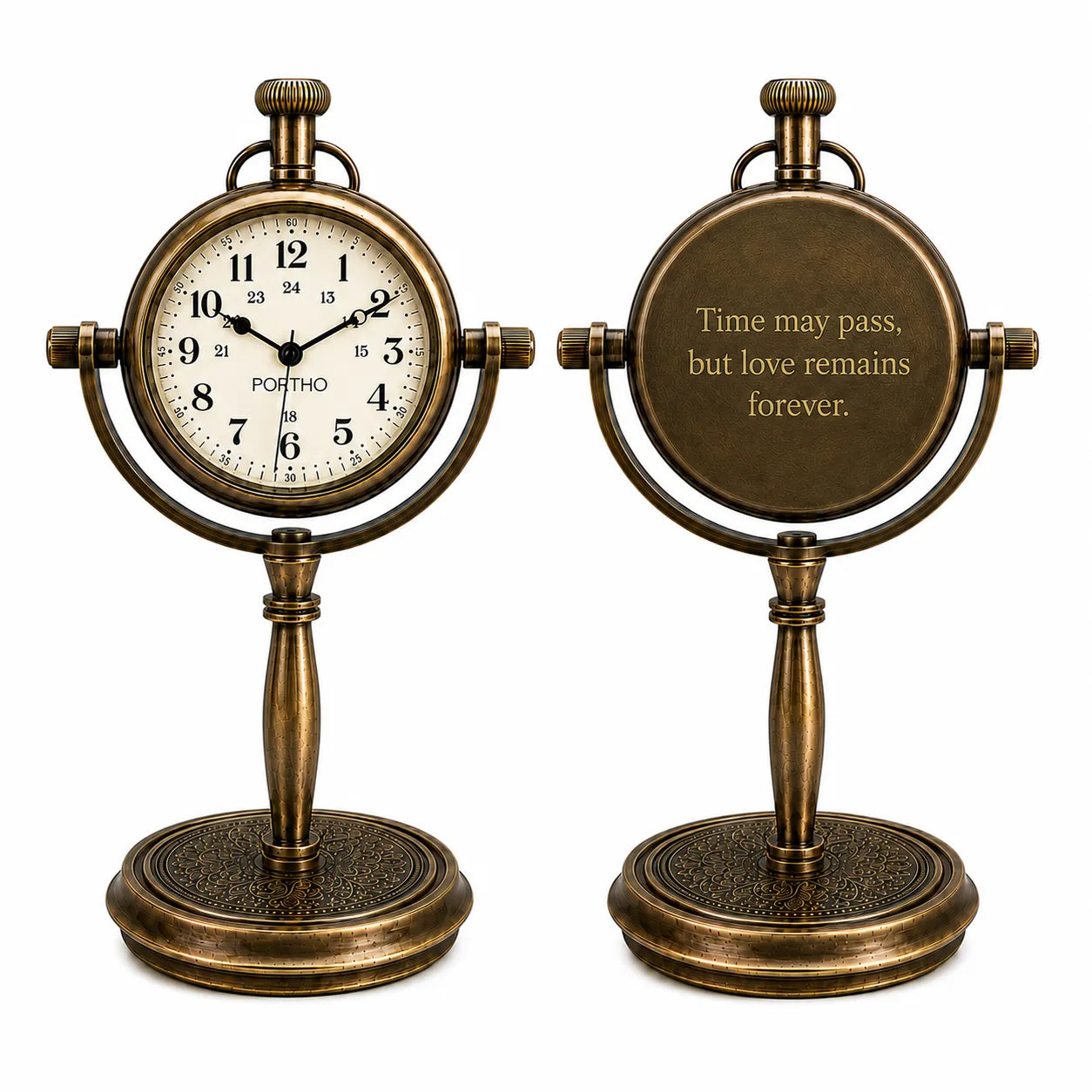 ngraved Brass Desk Clock ACP060